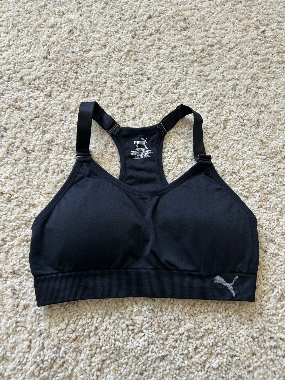 Black PUMA Sports Bra